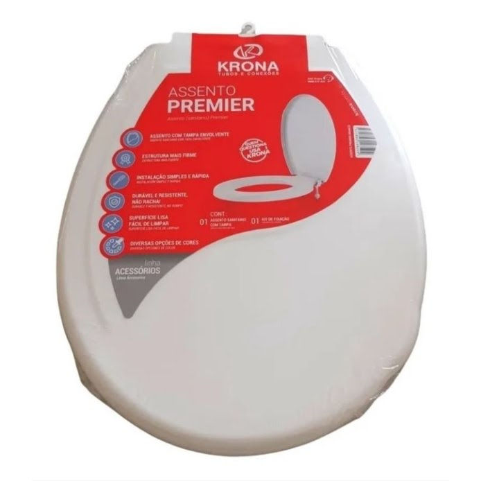 Assento Sanitário Premier Branco Krona