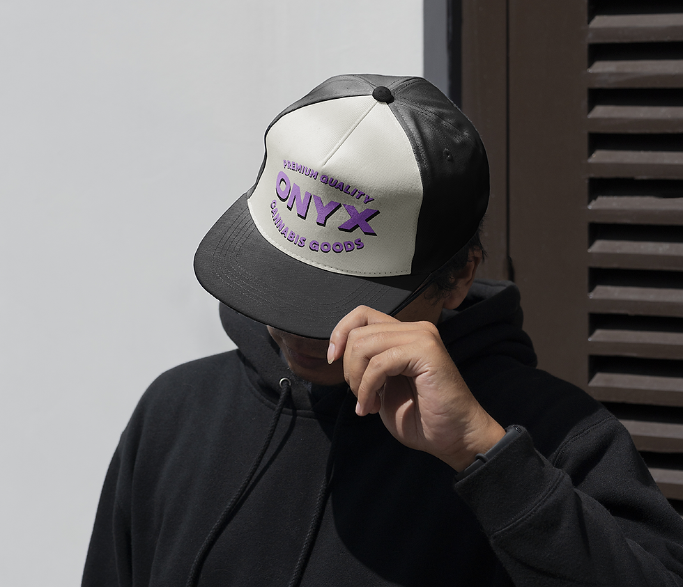 Hat design, graphic design, branding for ONYX, a cannabis company from New Jersey