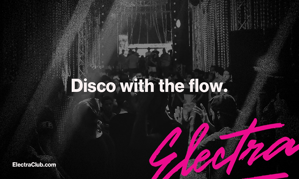 Graphic design for Electra Cocktail Bar and Dance Club