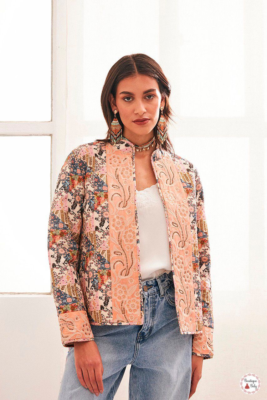 CHAQUETA PADDING BORDADA NKN