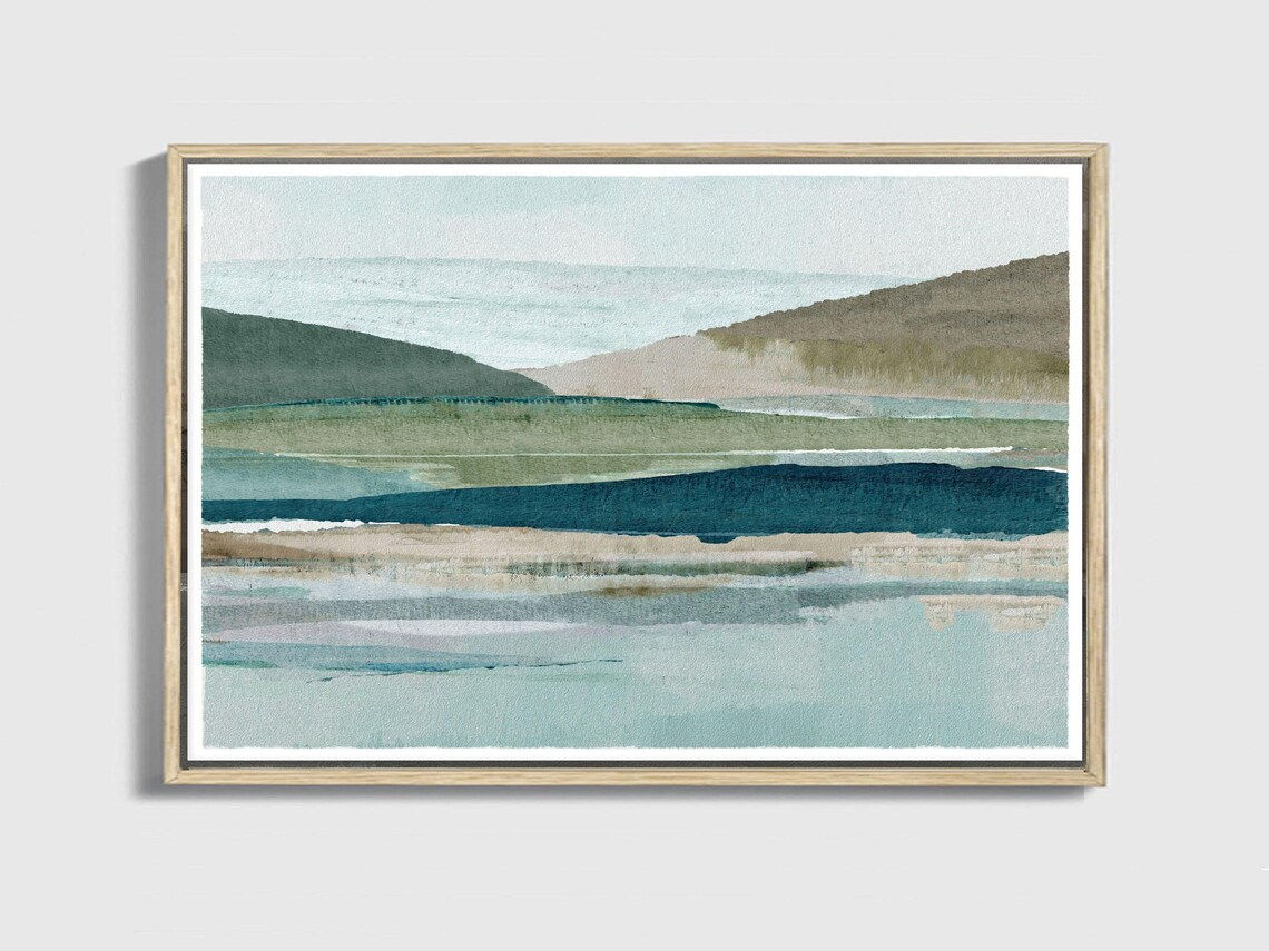 ' Blue Green Coastal Landscape'