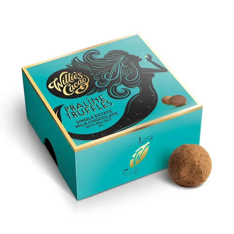 Milk Chocolate Praline Truffles Sea Salt Artisan Gourmet 35g