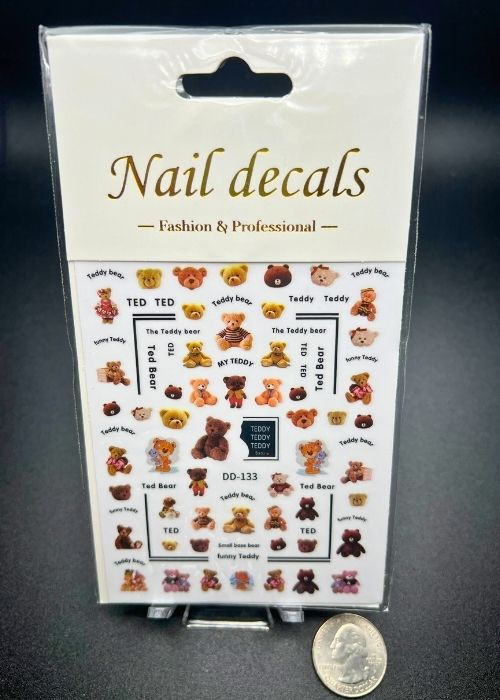 Teddy Bear Nail Stickers Style# DD-133