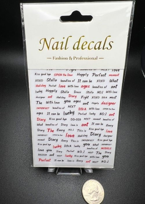 Fashion Words Nail Stickers Style# DD-059