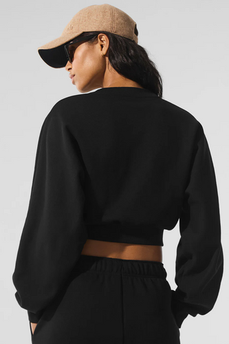 alo yoga 4点セット Sサイズ Alo Yoga Cropped Accolade Sweat Set | Premium Takım | Black | Antilobe