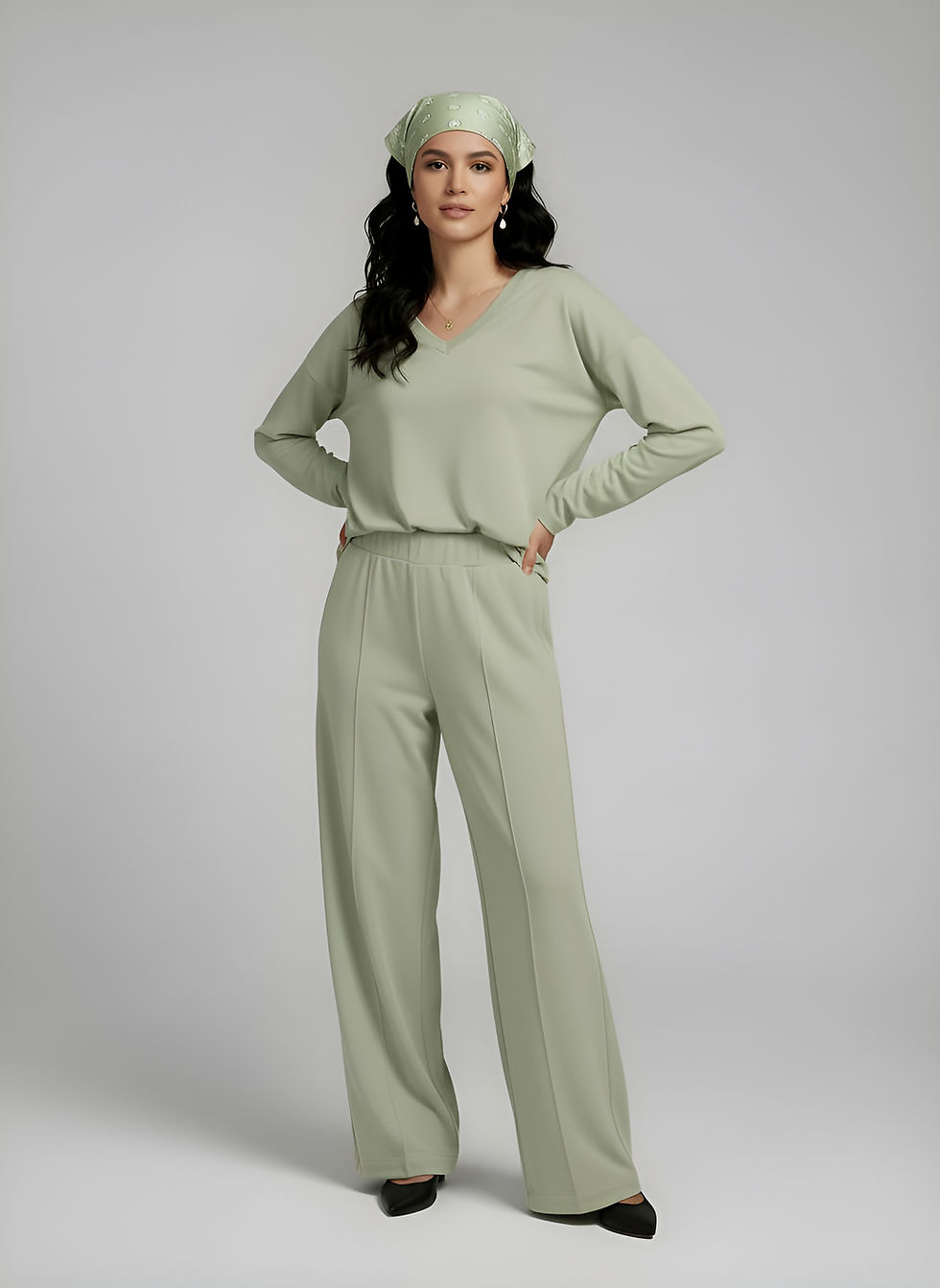 Thumbnail: Reiss Bologna Interlock Kadın Modal Eşofman Takımı, Mint Antilobe