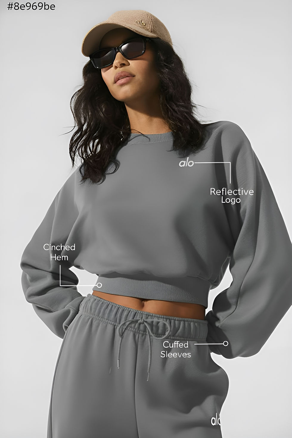 Alo Yoga Cropped Accolade Sweat Set