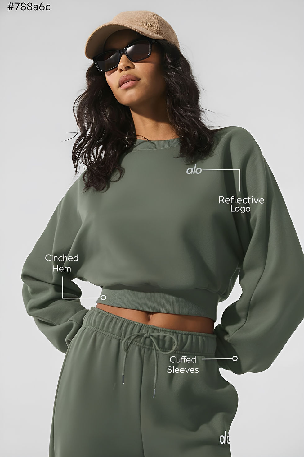 Alo Yoga Cropped Accolade Sweat Set