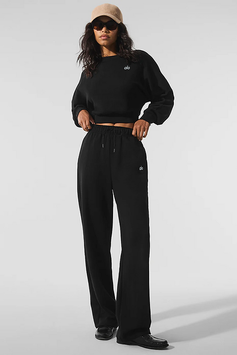 alo yoga 4点セット Sサイズ Alo Yoga Cropped Accolade Sweat Set | Premium Takım | Black | Antilobe