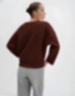 Opus Gunner Selanik kumaş yarasa kol sweatshirt - Bordo renk.