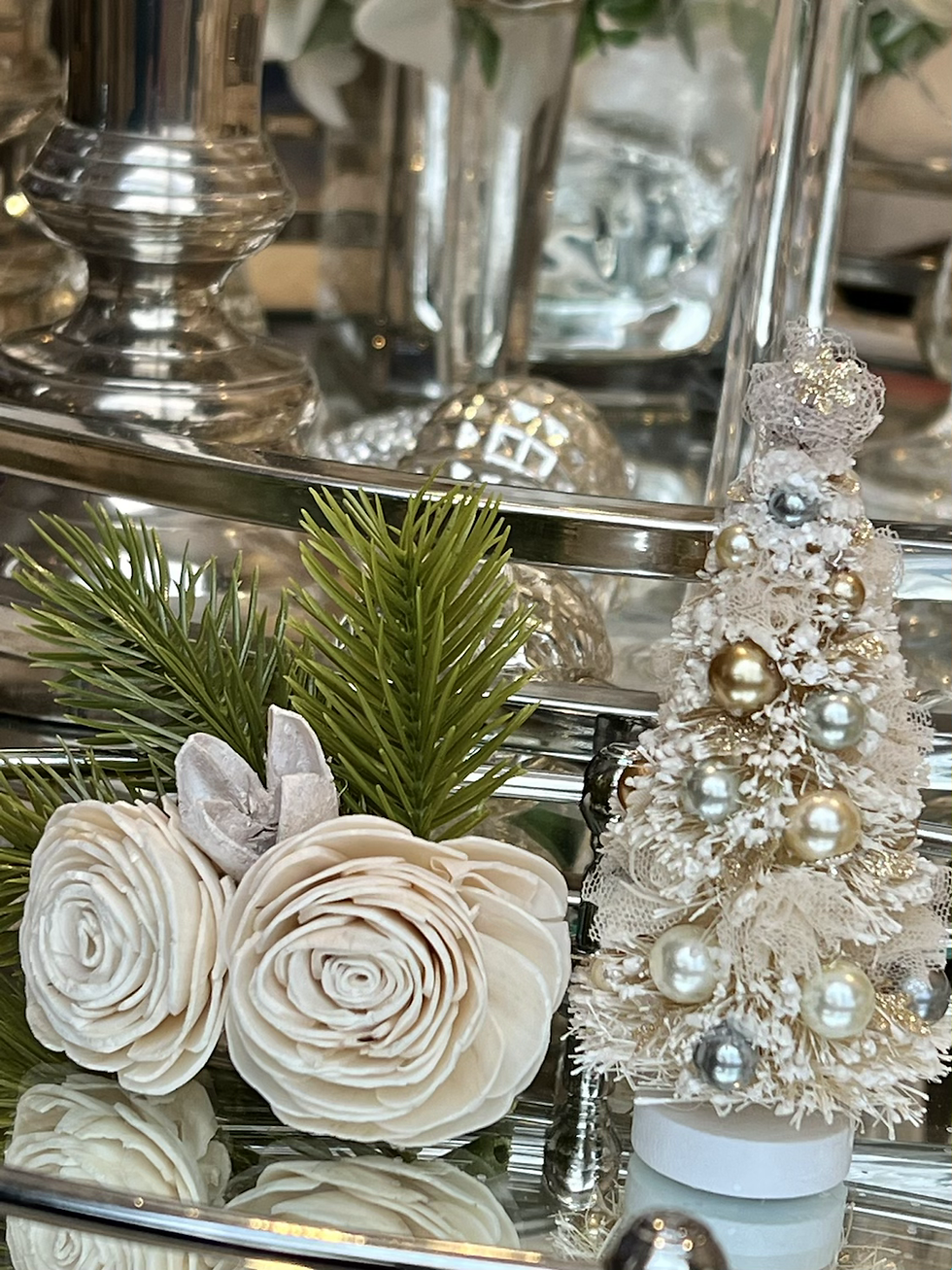 Thumbnail: Blue and Cream Christmas Tree 