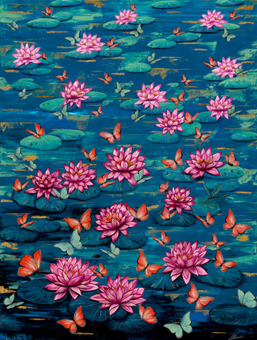 Seerosen, Monet, Nadia Schreiner, Pop Art