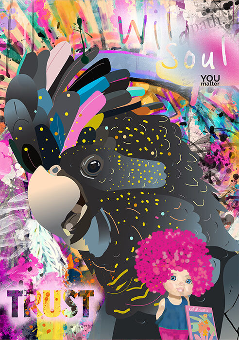 Wild Soul – Black Cockatoo Empowerment Art
