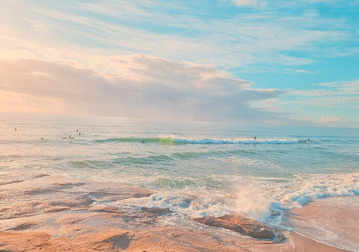 Sunrise Surfers | Coastal Photography Print