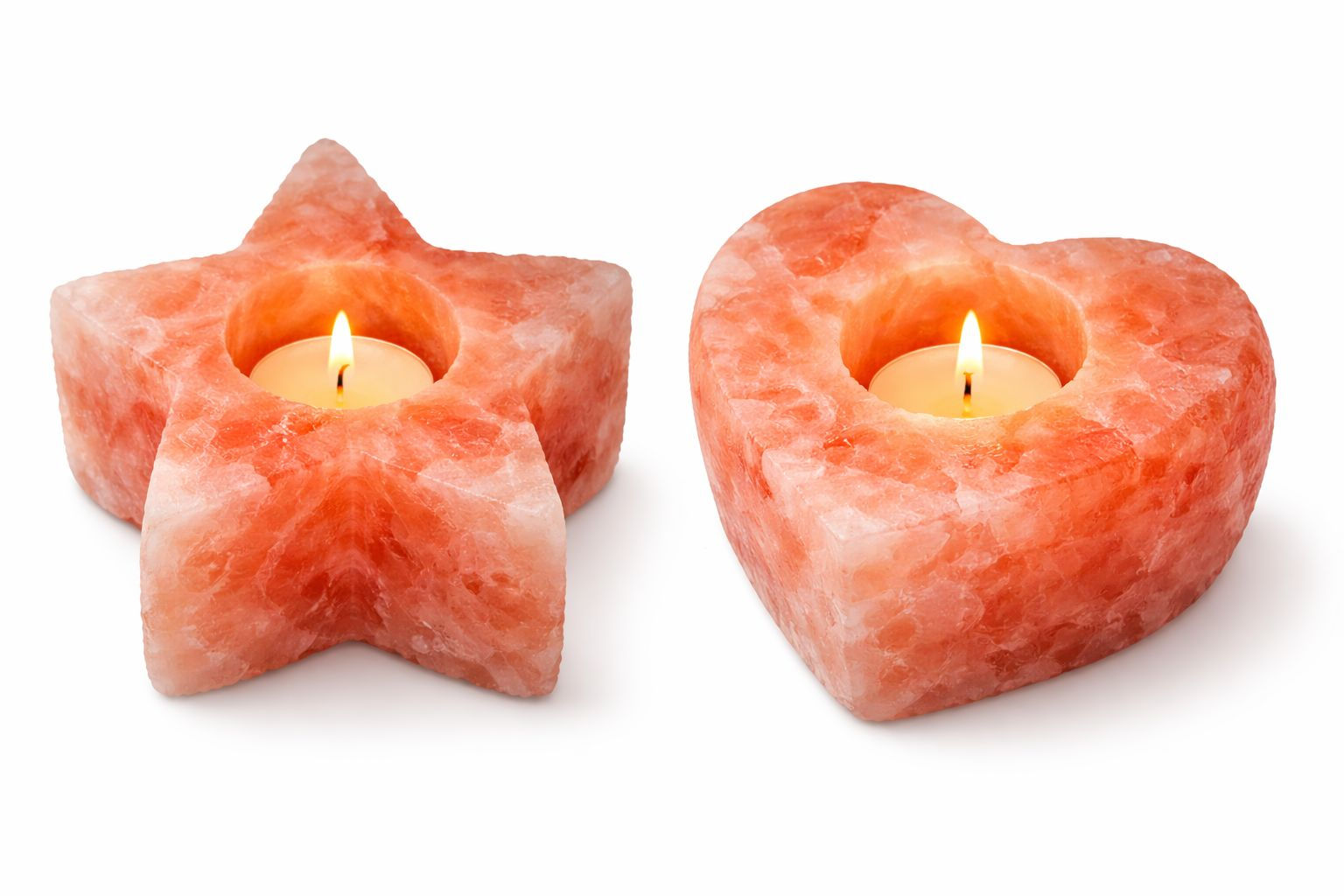 Porta candele sale Himalaya Cuore/Stella