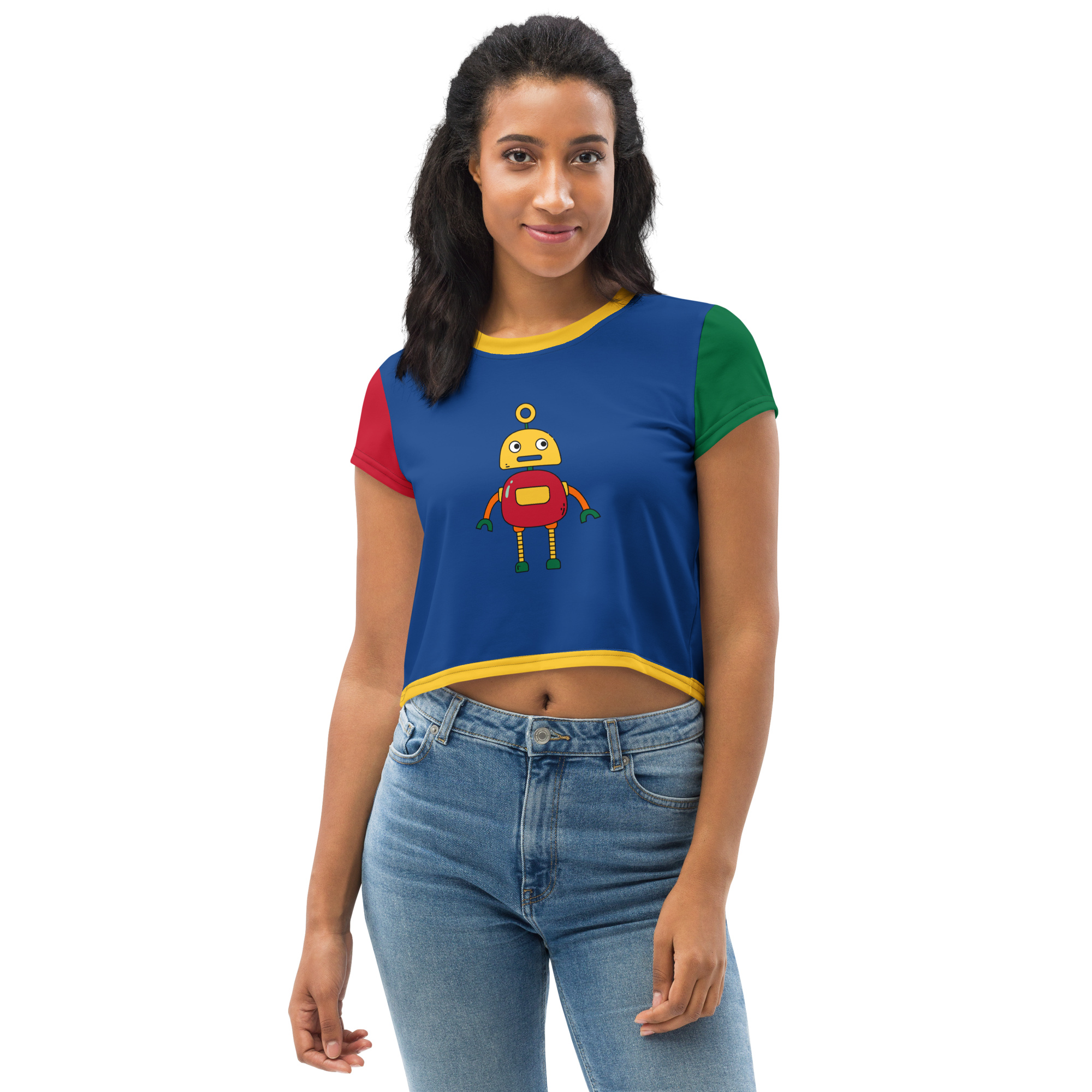 Color Block Ro-Butt Crop Tee