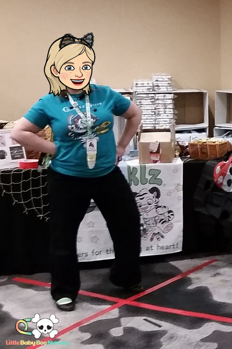 Mama Buttercup at CAPCon X (she's making the X for the Crinklz table)