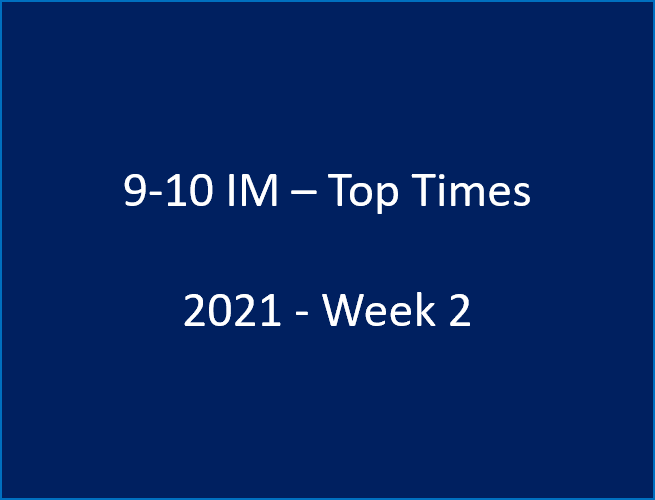 Tri-County Top Times - 9-10 IM