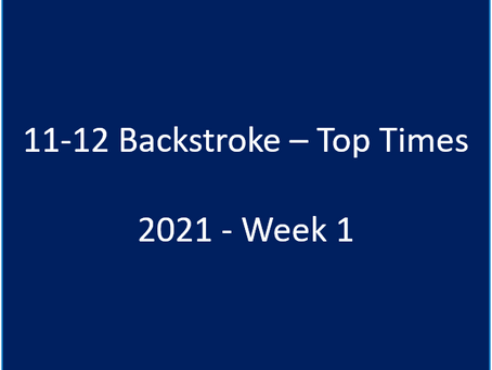 Tri-County Top Times - 11-12 Backstroke