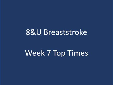Tri-County Top Times - 8&U Breaststroke