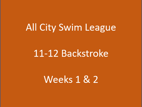 All City Swim League Top Times - 11-12 Backstroke