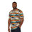 Thumbnail: Men's Polo Shirt With Colorful Wavy Striped Hills Bright Stripes Collared Tee