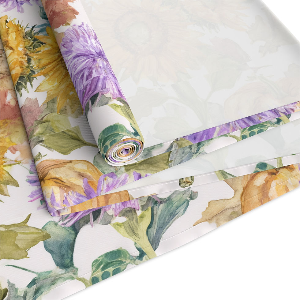 Thumbnail: Autumn Harvest Table Runner, Sunflowers And Pumpkins, Thanksgiving Home Decor