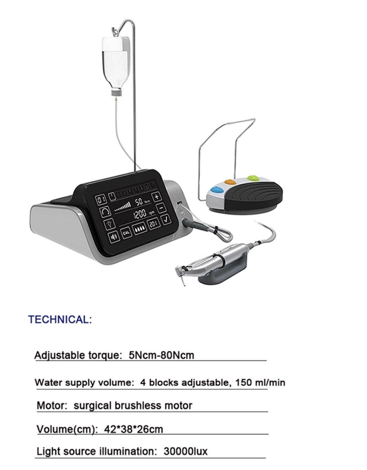 Dental Implant Motor Touch Contra-angle Brush-less Implant Motor