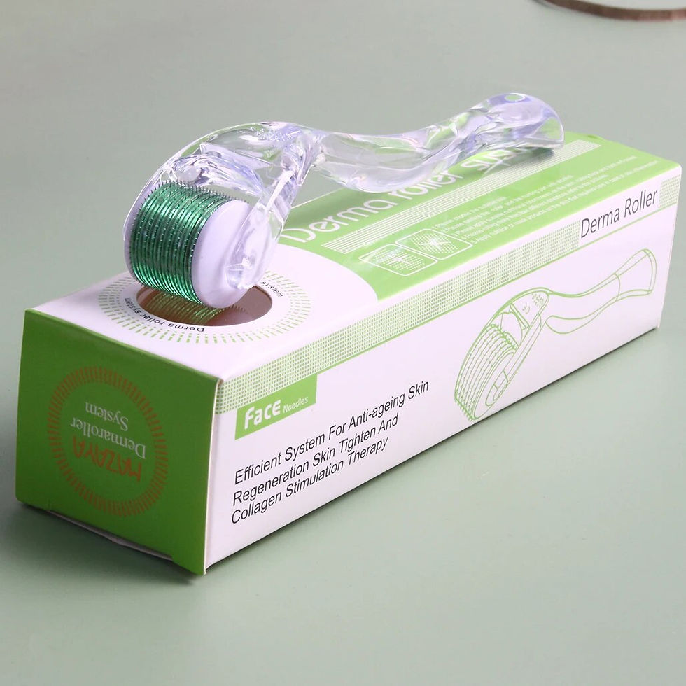 Thumbnail: Transparent Derma Roller Stainless Steel Black Microneedling Roller