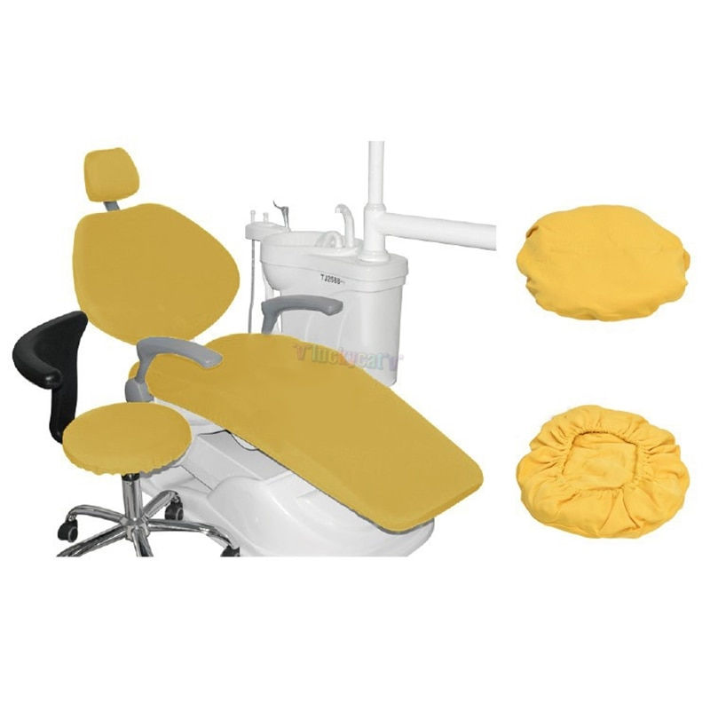الصورة المصغرة: Dental Chair Cloth Cover, 4Pcs/set PU Leather Unit Tool Instrument