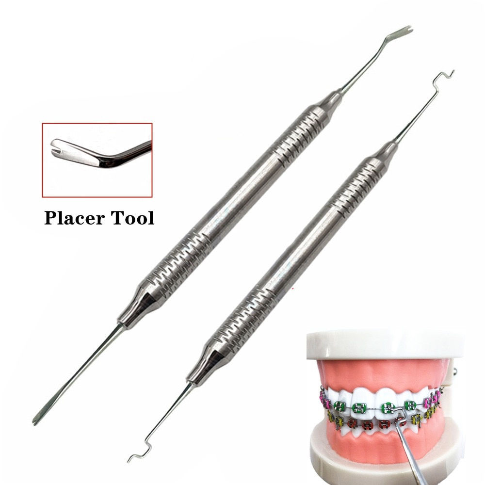 Dental Orthodontic Ligature Tie Placer Tool Twirl-on Module Arch Wire