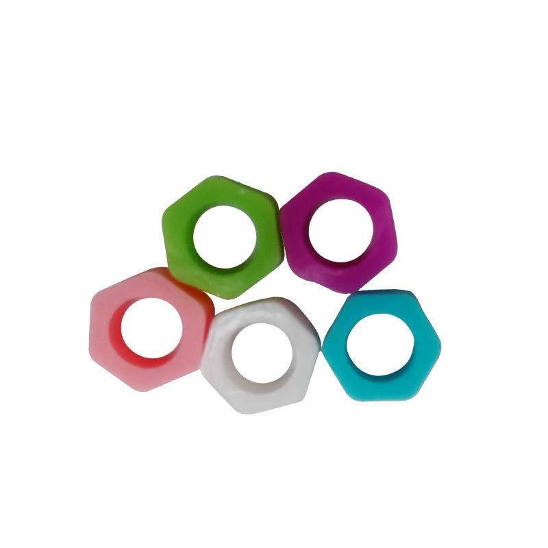 Miniature : 100Pcs/box Dental Coloring Code Silicone Identification Circle Instrument tools