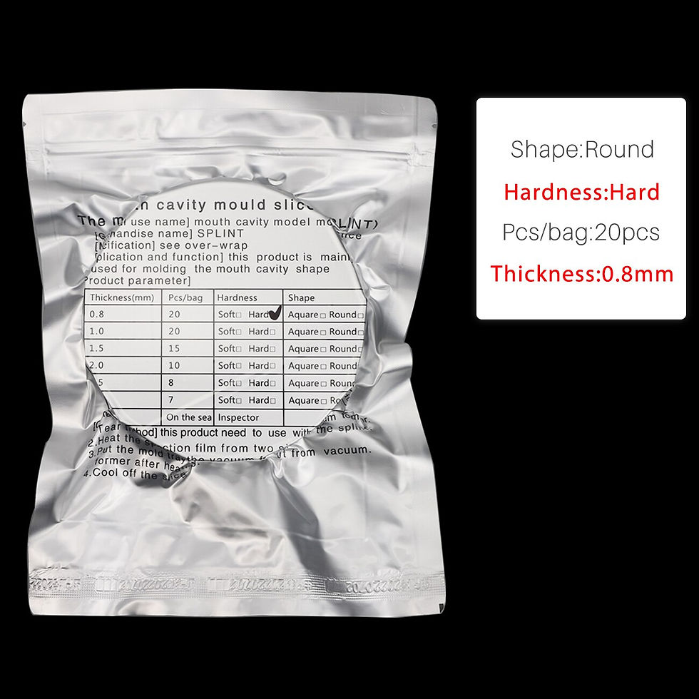 Miniature : 1bag Dental Splint 1/1.5/2mm Thermoforming Material Sheet Oral Denture Model
