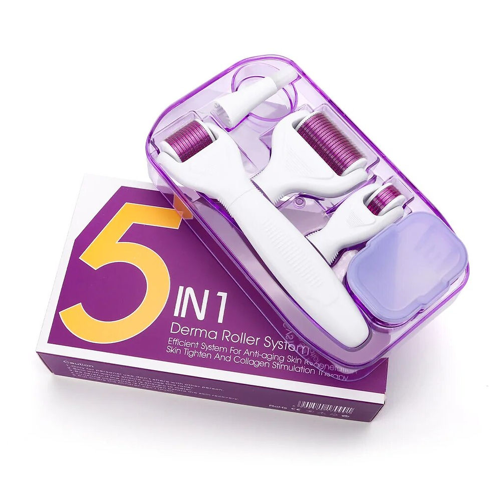 Thumbnail: 4/5/6 In 1 Microneedle Derma Roller Kit Facial Roller Body Treatment Tools