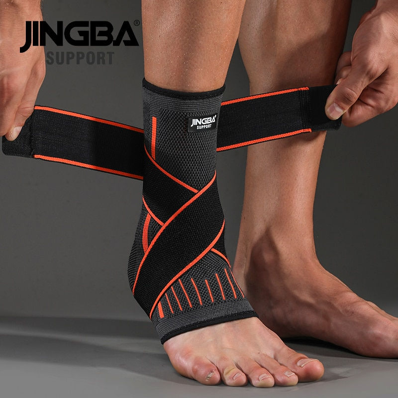 サムネイル： 1 PCS 3D Compression Strap Belt Ankle Protector Basketball Brace Protective