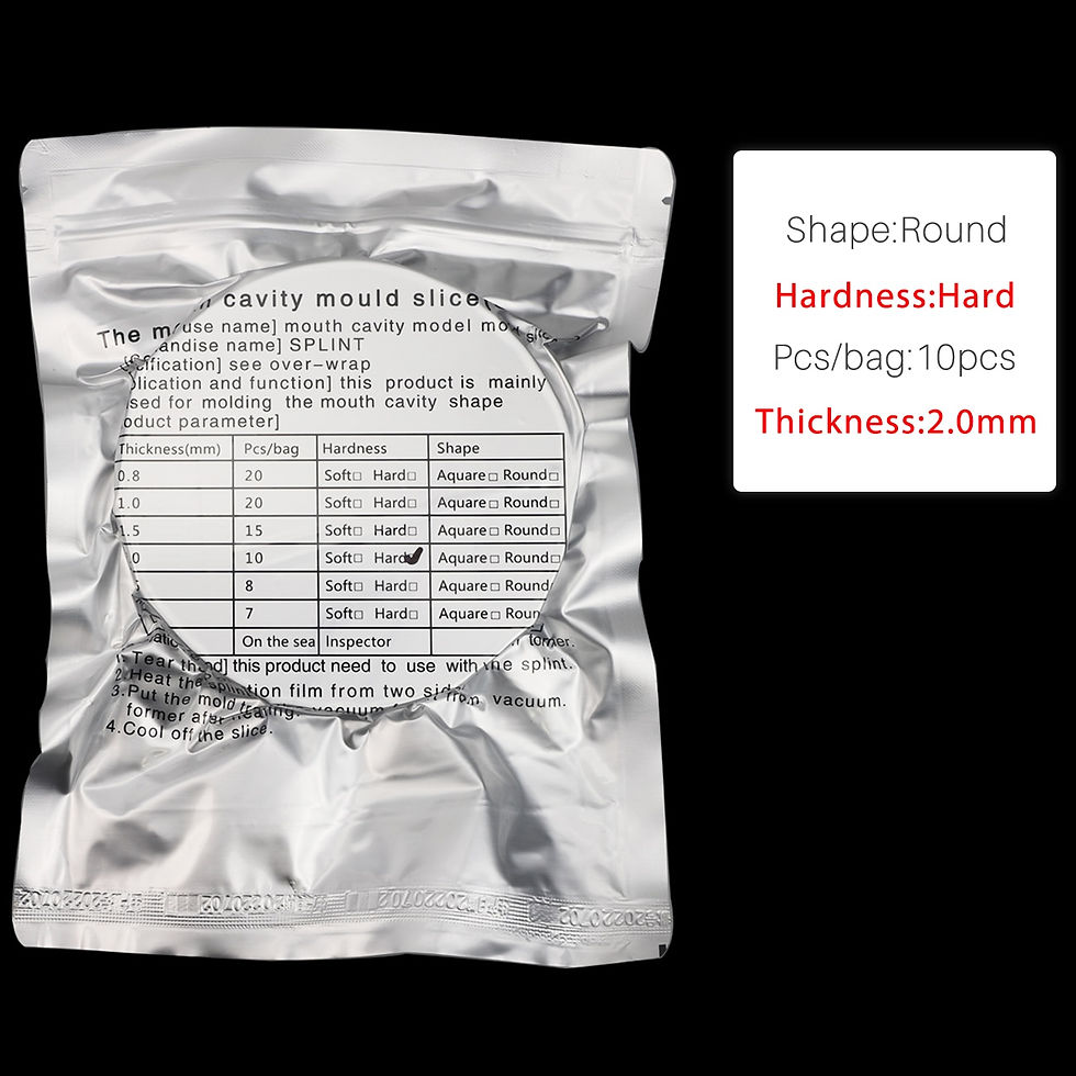 Miniature : 1bag Dental Splint 1/1.5/2mm Thermoforming Material Sheet Oral Denture Model