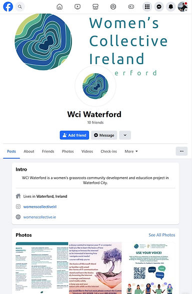 Clickable screenshot of WCI Waterford’s Facebook page.