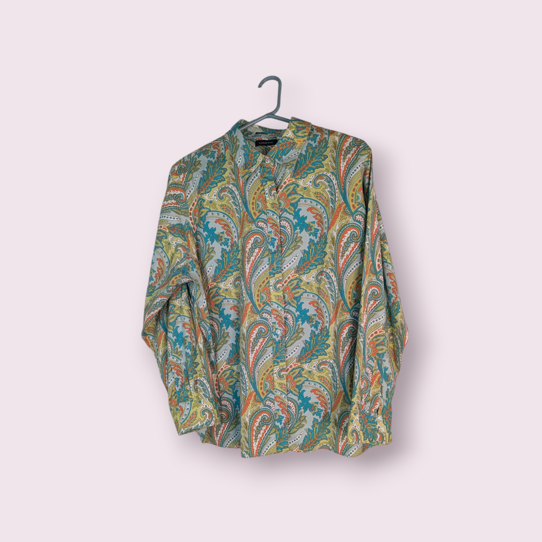 Vintage Paisley Print Shirt – Unisex (Size M)