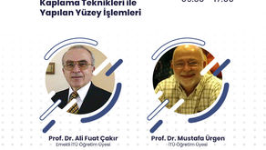 Online Elektrolitik ve Vakum Kaplama Teknikleri ile Yapılan Yüzey İşlemleri Eğitimi 11-12 Şubat 2021