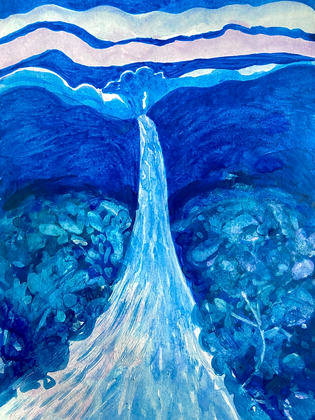 Fanny Michel, artiste peinture bleue