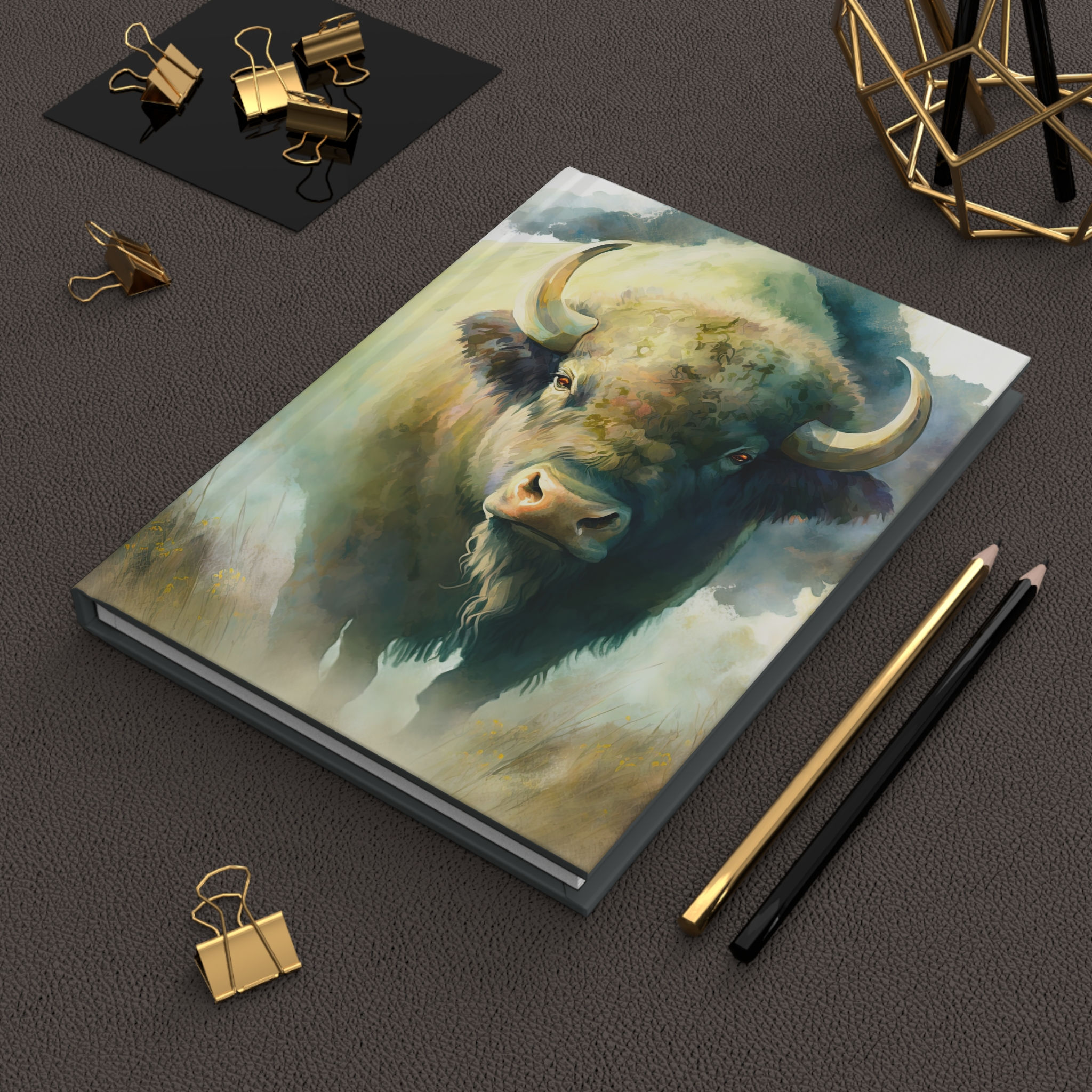 Hardcover Journal Notebook Diary of a Wild Buffalo or Bison