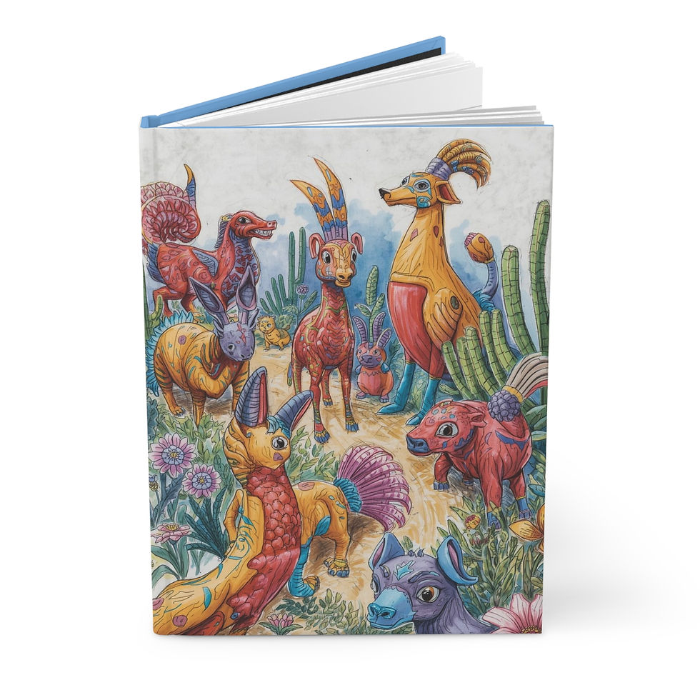 Thumbnail: Hardcover Journal Notebook with Mexican Alebrije Fantasy Animal Cover