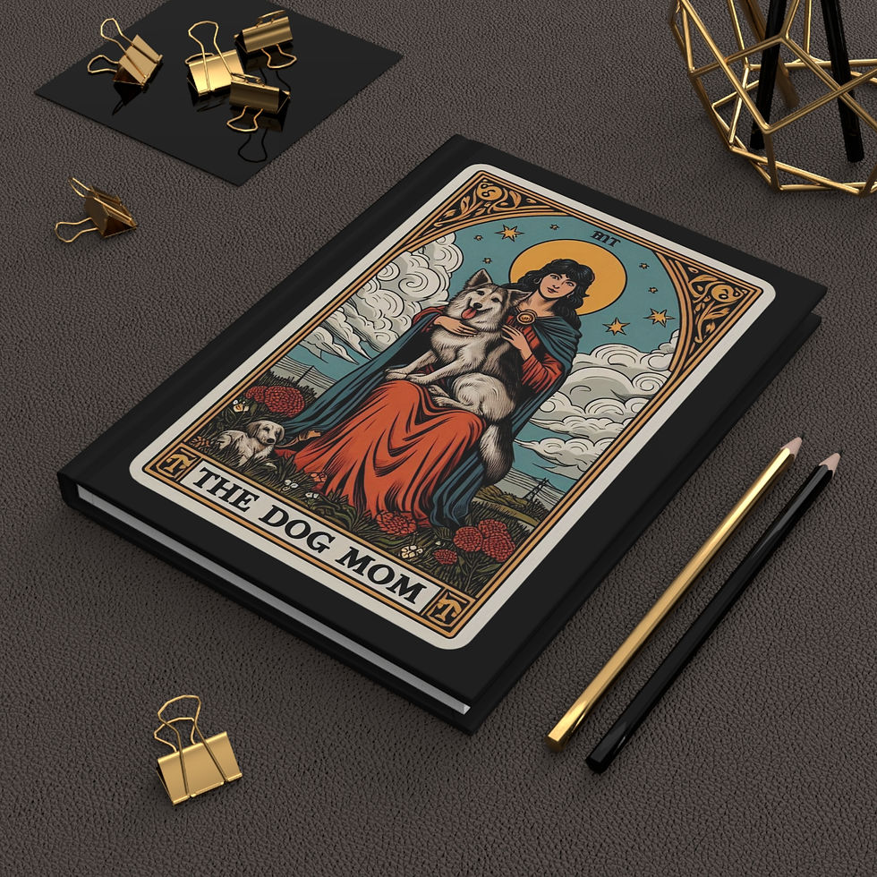 Thumbnail: Hardcover Journal Notebook Diary Tarot-Inspired "The Dog Mom"