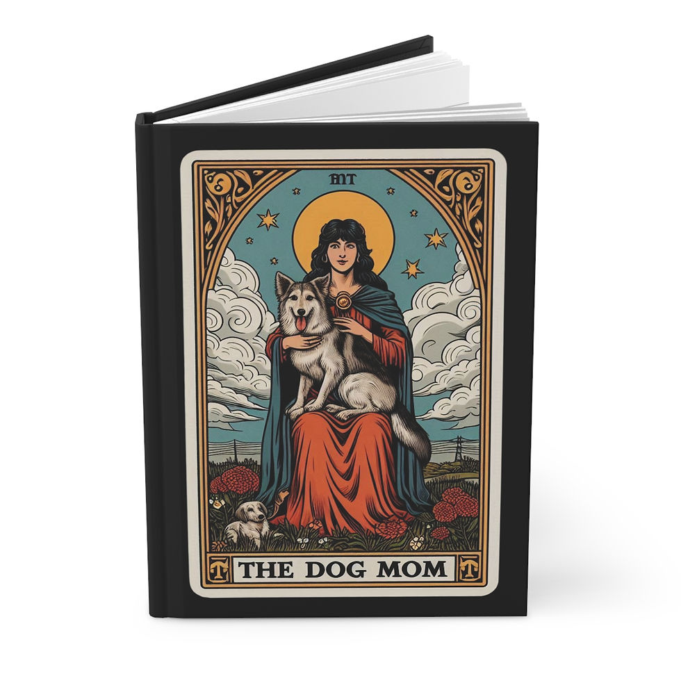 Thumbnail: Hardcover Journal Notebook Diary Tarot-Inspired "The Dog Mom"