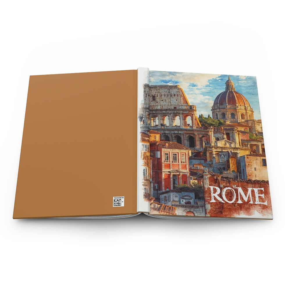 Thumbnail: Hardcover Journal Notebook Diary with Rome, Italy Art