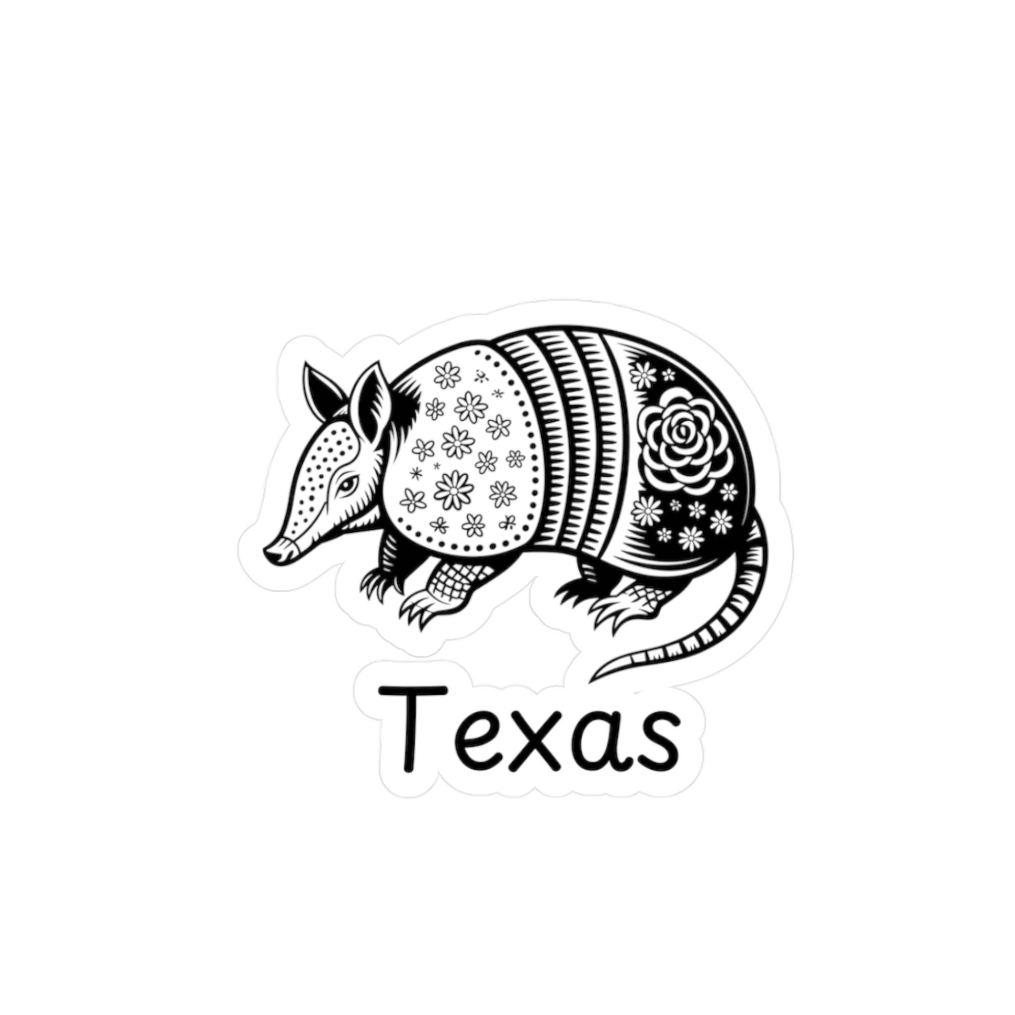 Fun "Texas Armadillo"  Vinyl Decal Sticker Bumper Sticker