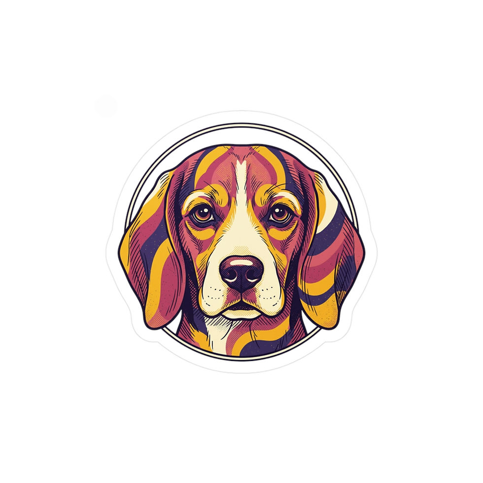 Thumbnail: Vinyl Decal of a Pop Art-Style Beagle Dog