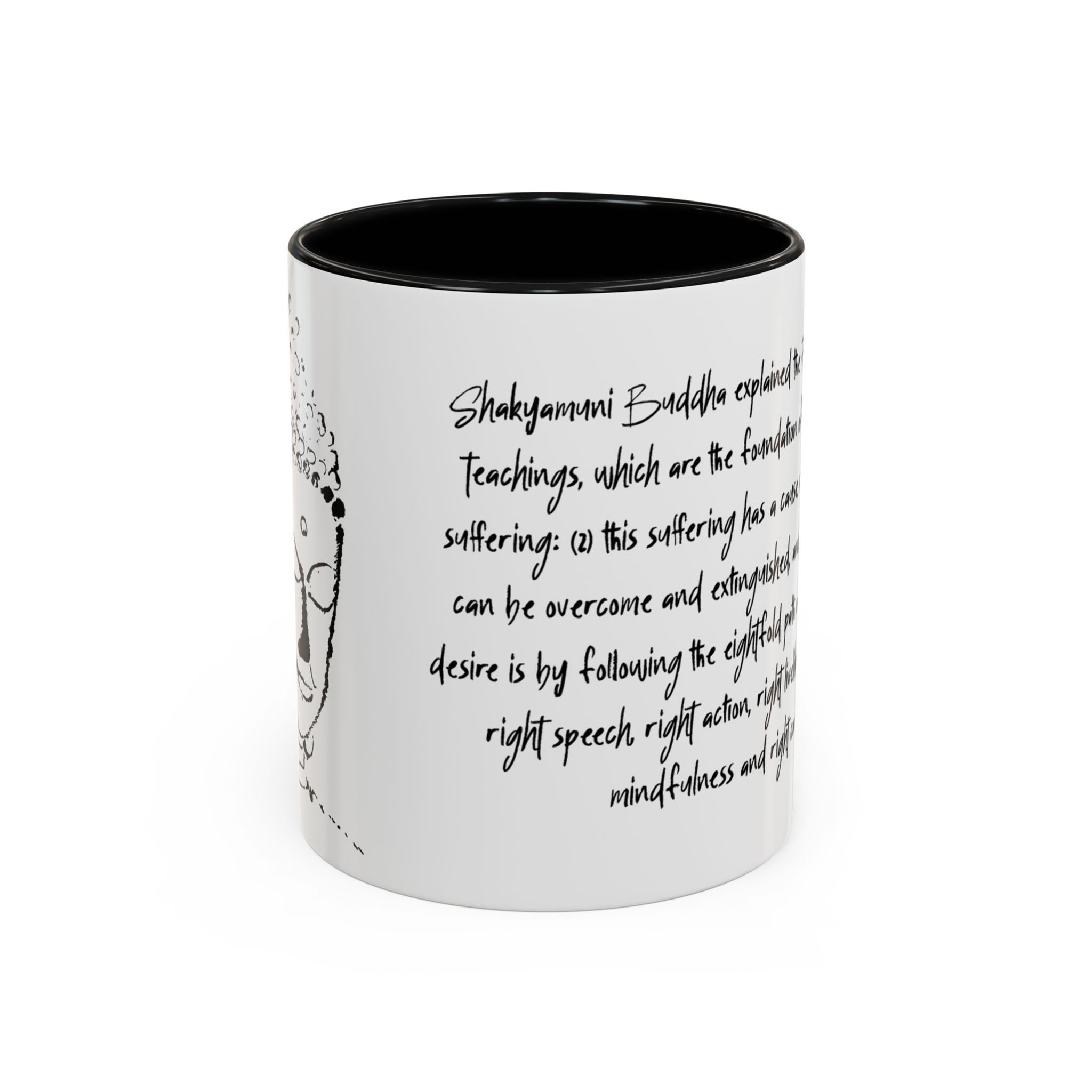 Coffee Mug with Buddha and the "Four Noble Truths"