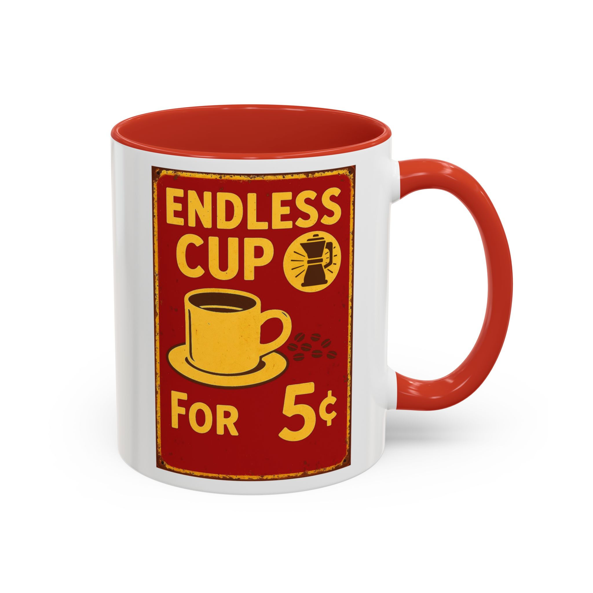 Ceramic 11 Ounce Coffee Mug "Endless Cup" 
