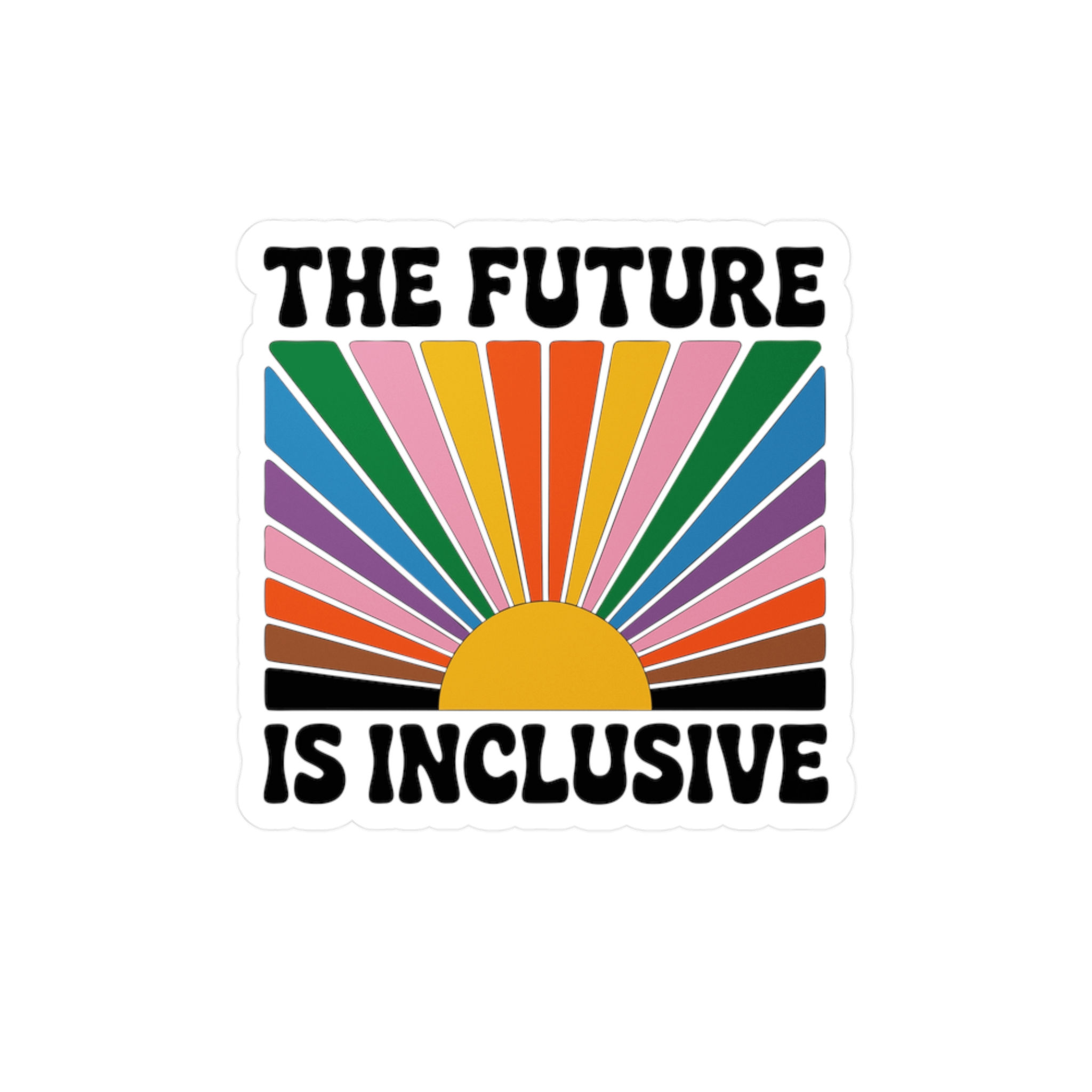 Vinyl Decal Sticker with Social Justice "The Future is Inclusive"
